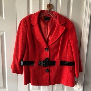 Focus 2000, Womens Red 3/4 sleeve Jacket, 16, NWT